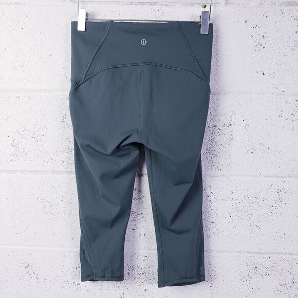 Lululemon Womens Size 6 Train Times Crop Legging High Rise Green 18" - Picture 2 of 7